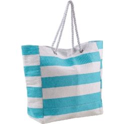 Borse in tessuto personalizzate azzurro, cotone, metallo, carta, poliestere, 60,5 x 45 x 20 cm