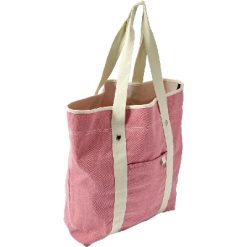 Borse in tessuto personalizzate rosa, cotone 336 g/m2, 52 x 46 x 17 cm