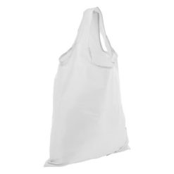 Borsa pieghevole personalizzata in poliestere, bianco, poliestere 210D, 37,5 x 50 x 0,1 cm