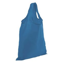 Borsa pieghevole personalizzata in poliestere, blu scuro, poliestere 210D, 37,5 x 50 x 0,1 cm