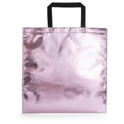 Borsa in TNT personalizzata, rosa, TNT laminato, 45 x 44 cm