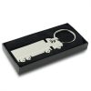 Portachiavi personalizzati "camion" argento, metallo, 7,5 x 2,9 x 0,3 cm