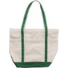 Borse in tessuto personalizzate verde, cotone 500 g/m2, 50,8 x 38 x 22,8 cm