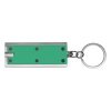 Portachiavi personalizzati, 1 luce LED verde, plastica, metallo, 6 x 2,5 x 0,5 cm