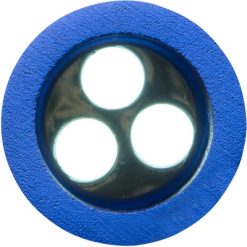 Portachiavi personalizzati, apribottiglie, torcia LED blu, metallo, alluminio, Ø1,7 x 7 cm