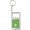 Portachiavi personalizzati, apribottiglie con lampadina LED verde, plastica, metallo, 7,2 x 3,9 x 0,8 cm