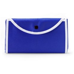 Borsa in TNT personalizzata, pieghevole, blu scuro, TNT 80 g/m2, 11 x 19,3 x 2,5 cm