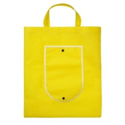 Borsa in TNT personalizzata, pieghevole, giallo, TNT 80 g/m2, 11 x 19,3 x 2,5 cm