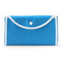 Borsa in TNT personalizzata, pieghevole, azzurro, TNT 80 g/m2, 11 x 19,3 x 2,5 cm