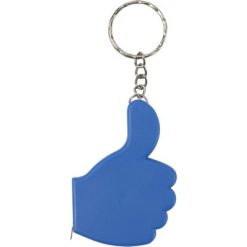 Portachiavi personalizzati "like it", righello 1m blu scuro, plastica, metallo, 5,7 x 4 x 1 cm