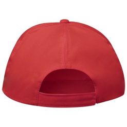 Cappellini personalizzati con PET riciclato rosso, con PET riciclato 180 g/m2, Ø18,5 cm