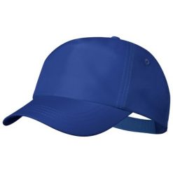 Cappellini personalizzati con PET riciclato blu, con PET riciclato 180 g/m2, Ø18,5 cm