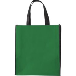 Borsa in TNT personalizzata, verde, TNT 80 g/m2, 38 x 42 x 10 cm