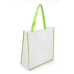 Borsa in TNT personalizzata, verde chiaro, TNT 80 g/m2, 38 x 40 x 16 cm