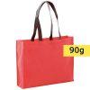 Borsa in TNT personalizzata, rosso, TNT 90 g/m2, 40 x 32 x 11 cm