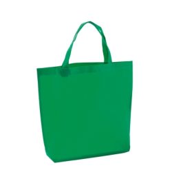 Borsa in TNT personalizzata, verde, TNT 80 g/m2, 40 x 35 x 10 cm