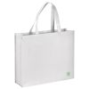 Borsa in TNT personalizzata, bianco, TNT laminato 100 g/m2, 40 x 35 x 13 cm