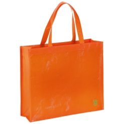 Borsa in TNT personalizzata, arancione, TNT laminato 100 g/m2, 40 x 35 x 13 cm