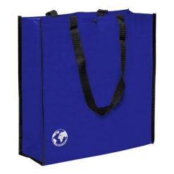 Borsa in PP (polipropilene) personalizzata, blu scuro, PP-tessuto120 g/m2, 38 x 38 x 12 cm