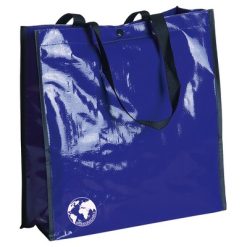 Borsa in PP (polipropilene) personalizzata, blu scuro, PP-tessuto120 g/m2, 38 x 38 x 12 cm