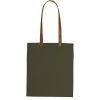 Borse in tessuto personalizzate verde, 100% cotone 220 g/m2, PU, 37 x 41 cm