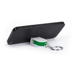 Portachiavi personalizzati, detergente per schermo e supporto per telefono verde, HIPS, microfibra, 2 x 4,8 x 1,3 cm