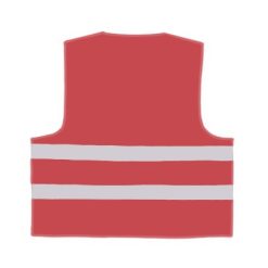 Gilet personalizzati, rosso, poliestere (reticolato), 60 x 69 cm