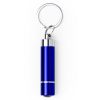 Portachiavi personalizzati, 1 luce LED blu, alluminio, 10,8 x 2,5 x 6,2 cm