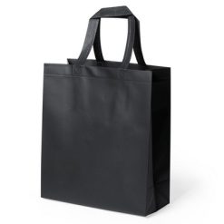 Borsa in TNT personalizzata, nero, TNT laminato 100 g/m2, 30 x 34 x 12 cm