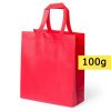 Borsa in TNT personalizzata, rosso, TNT laminato 100 g/m2, 30 x 34 x 12 cm