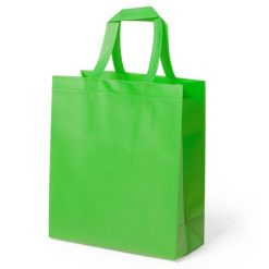 Borsa in TNT personalizzata, verde, TNT laminato 100 g/m2, 30 x 34 x 12 cm