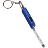 Portachiavi personalizzati, apribottiglie, torcia LED, righello 1m blu, metallo, ABS, 12,7 x 3,3 x 1,1 cm