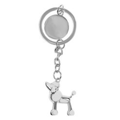 Portachiavi personalizzati "animaletto", gettone da spesa argento, metallo, dog 1,4 x 3,4 x 3 cm; cat 1,4 x 2,4 x 2,8 cm; pig 1,8 x 1,9 x 2,8 cm; chip Ø2,3 cm