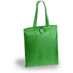 Borsa pieghevole personalizzata in poliestere, verde, poliestere 190T, 38 x 41 cm