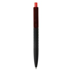 Penne personalizzate nere, delicate al tatto, X3, rosso, nero, ABS, 14,0 x Ø 1,0 cm.