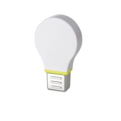 Evidenziatore personalizzato "lampadina", bianco, ABS, 4,4 x 7,5 x 1,6 cm