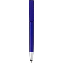 Penne personalizzate, touch pen, supporto per telefono, blu scuro, ABS, Ø1,1 x 14,6 cm