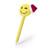 Penne personalizzate festive "faccia sorridente", giallo, poliestere, 17 x 7 x 3 cm