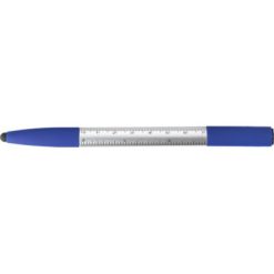 Penne personalizzate multifunzionali 6 in 1, touch pen, supporto per telefono, cancelletto, righello, cacciavite, blu, ABS, Ø 1,5 x 15,5 cm