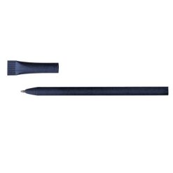 Penne personalizzate ecologico, tappo, blu scuro, carta, Ø0,7 x 14,3 cm