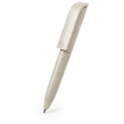 Mini Penne personalizzate fatto di fibre di paglia di grano, neutro, paglia di grano, ABS, Ø1 x 9,1 cm